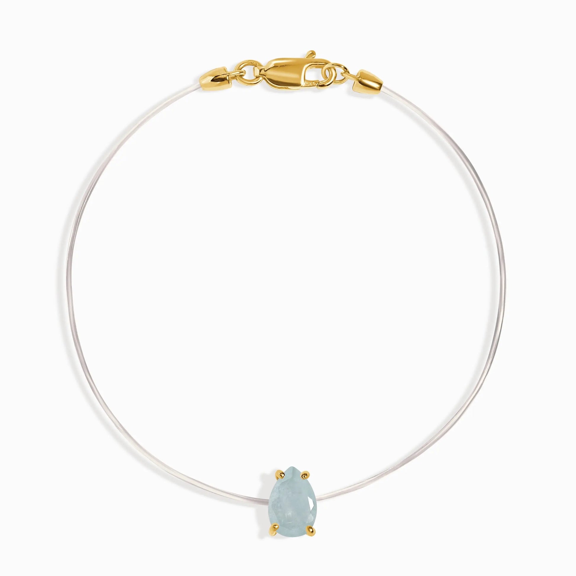 Aquamarine Bracelet Floating Sway - March Birthstone Moon Magic