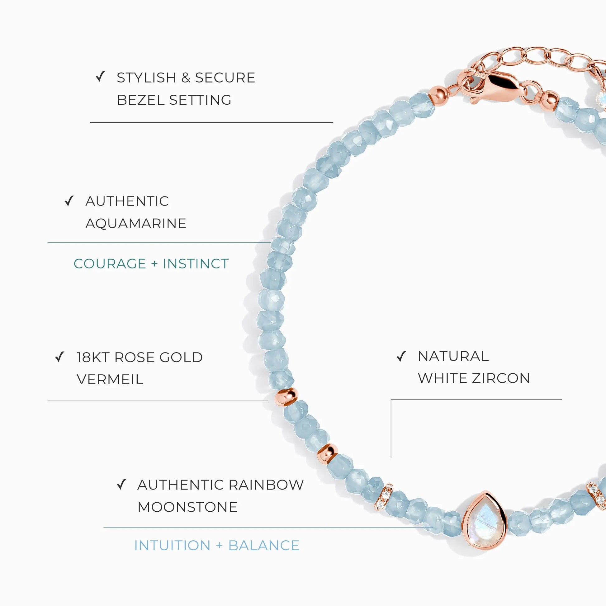 Aquamarine Bracelet - Free Spirit Moon Magic