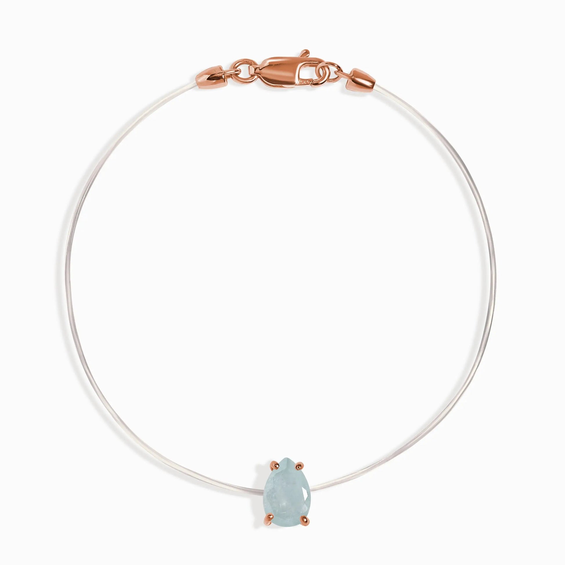 Aquamarine Bracelet Floating Sway - March Birthstone Moon Magic