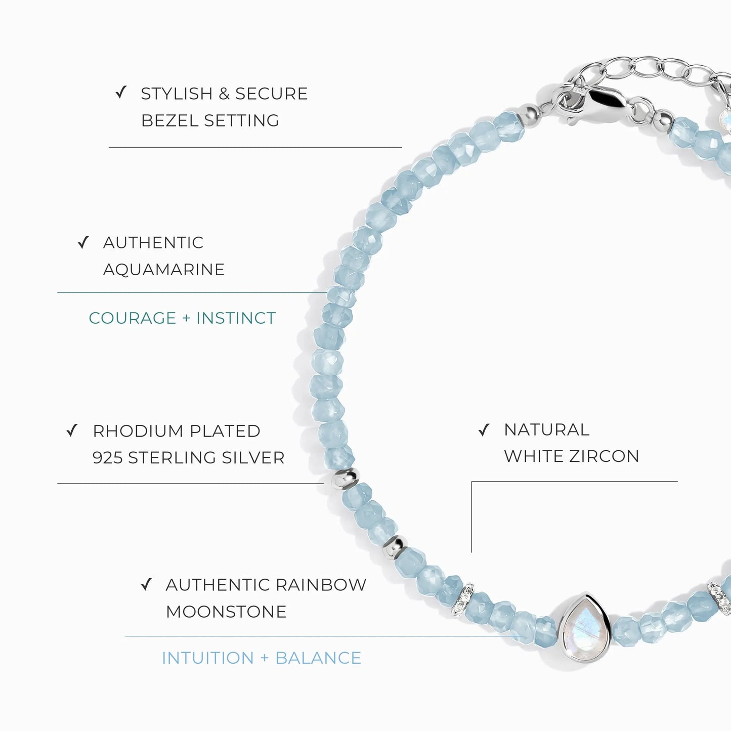Aquamarine Bracelet - Free Spirit Moon Magic