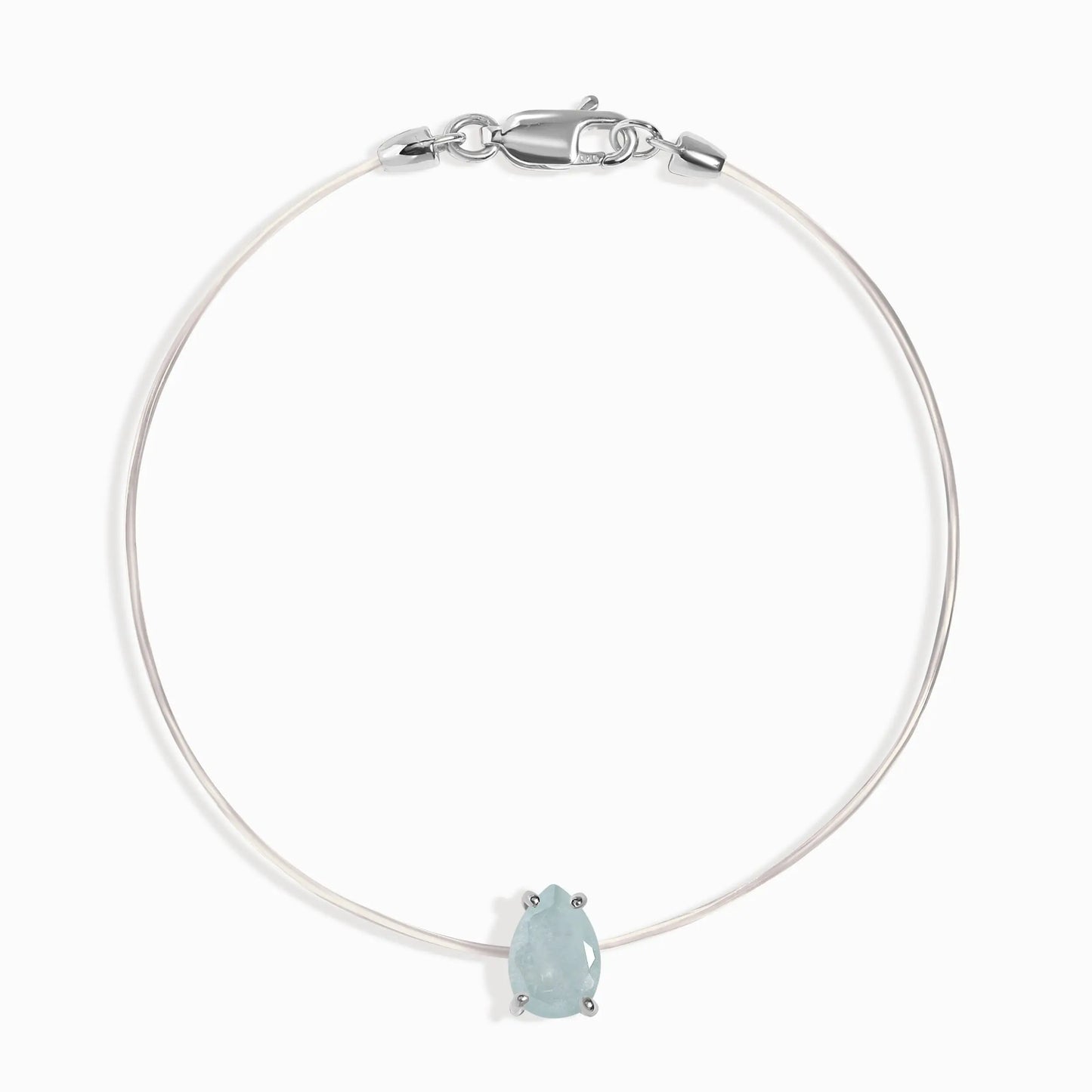 Aquamarine Bracelet Floating Sway - March Birthstone Moon Magic
