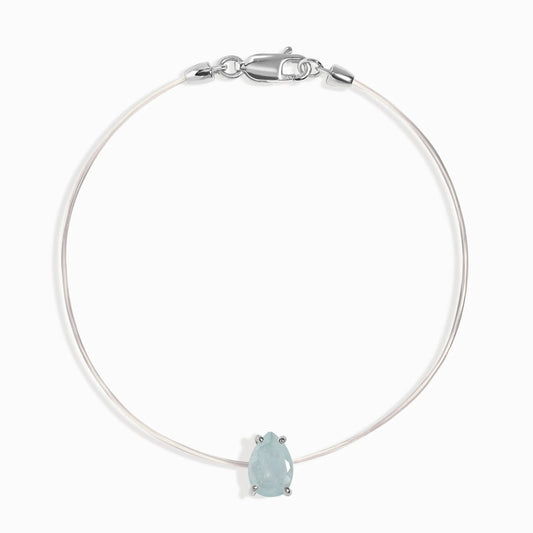 Aquamarine Bracelet Floating Sway - March Birthstone Moon Magic