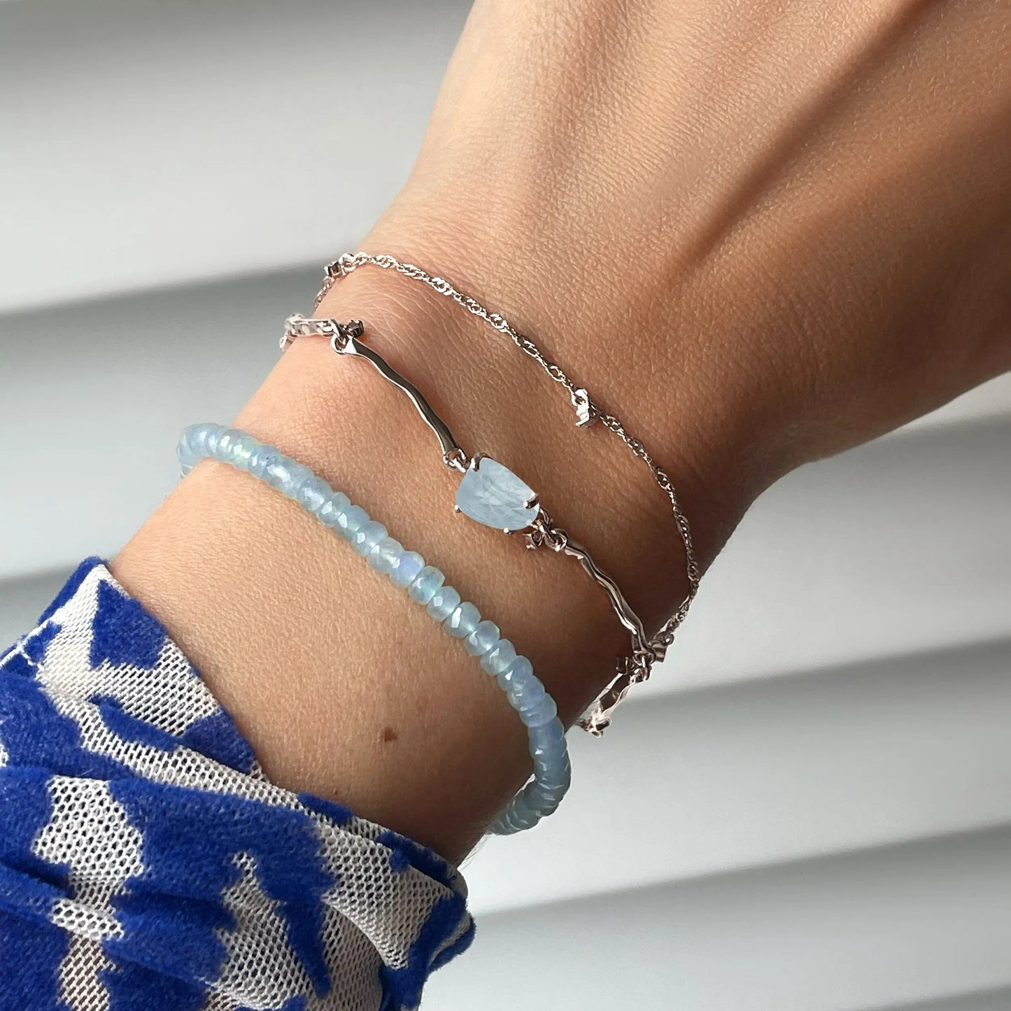 Aquamarine Bracelet Stack - Fearless Moon Magic