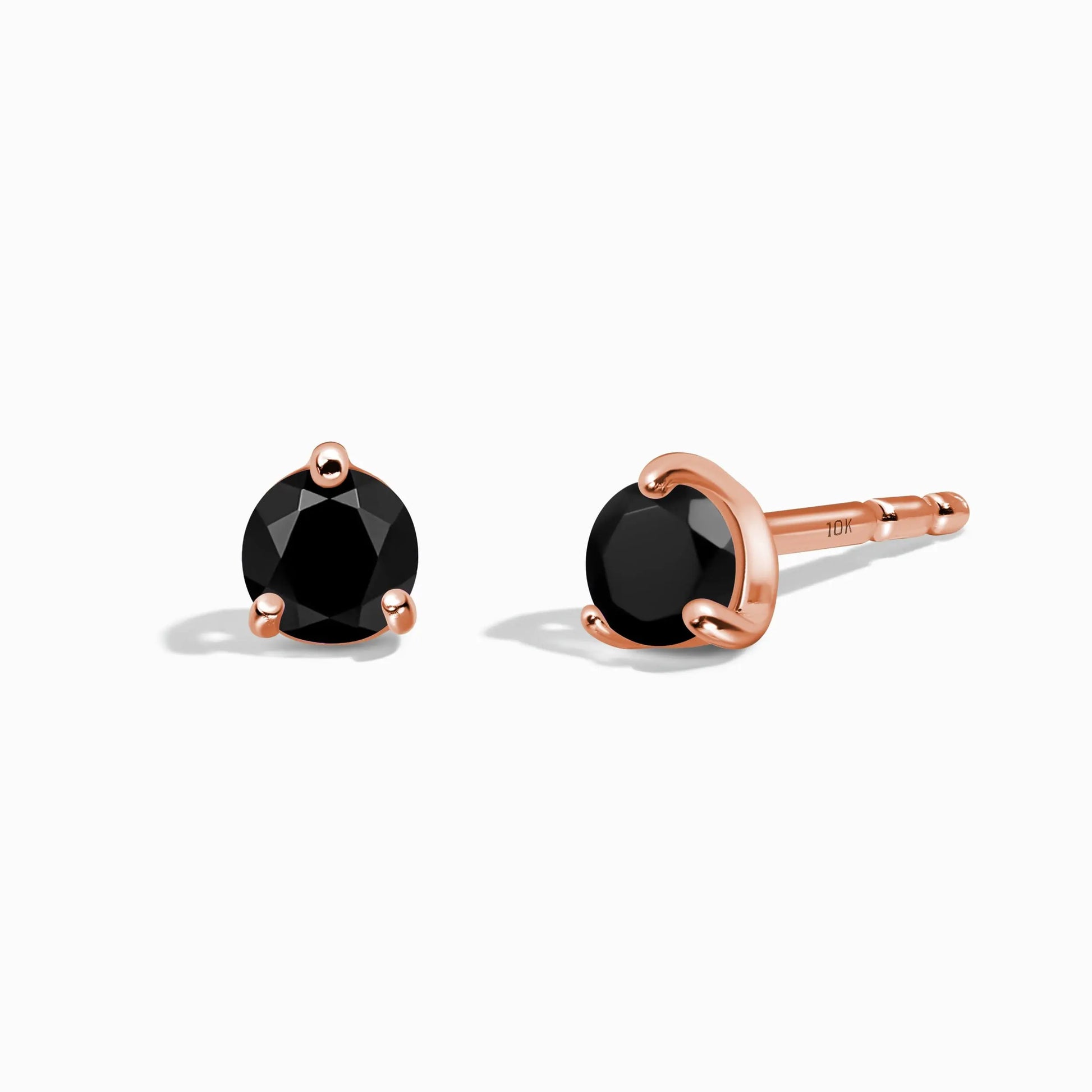 Black Onyx Round Studs - December Birthstone Moon Magic