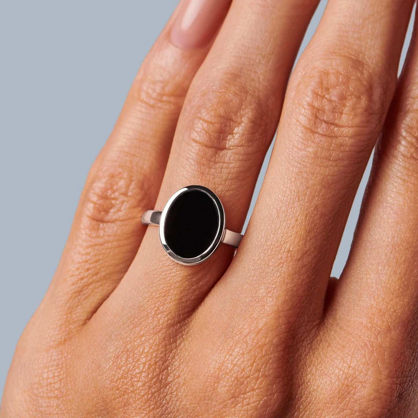 Crystal Ring - Enfolded Black Onyx Moon Magic