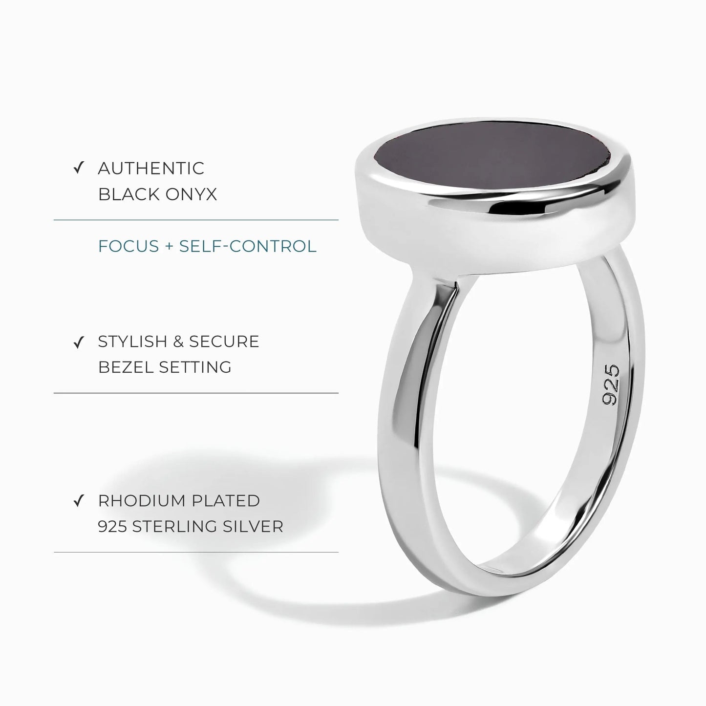 Crystal Ring - Enfolded Black Onyx Moon Magic