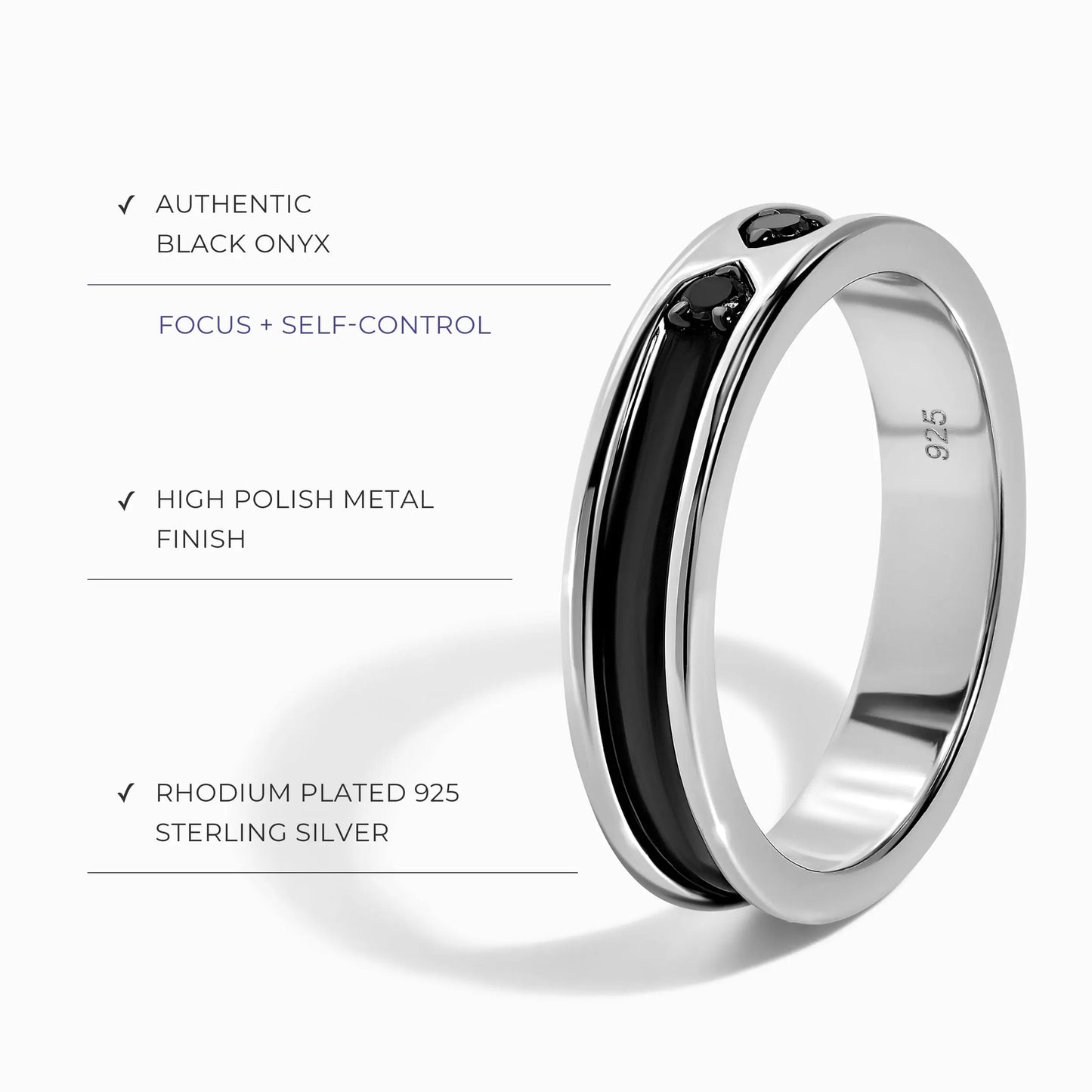 Black Onyx Unisex Ring - Individualist Moon Magic