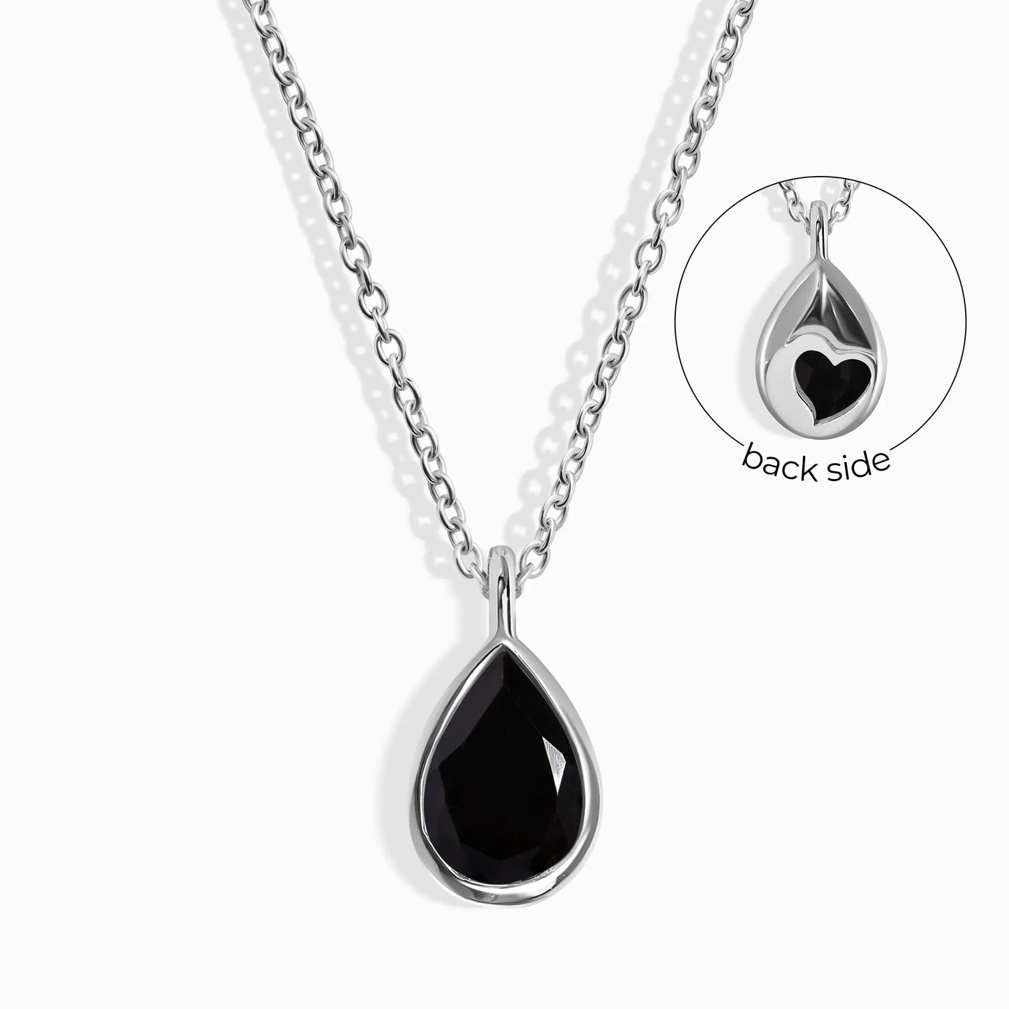 Black Obsidian Necklace - Hidden Heart Moon Magic