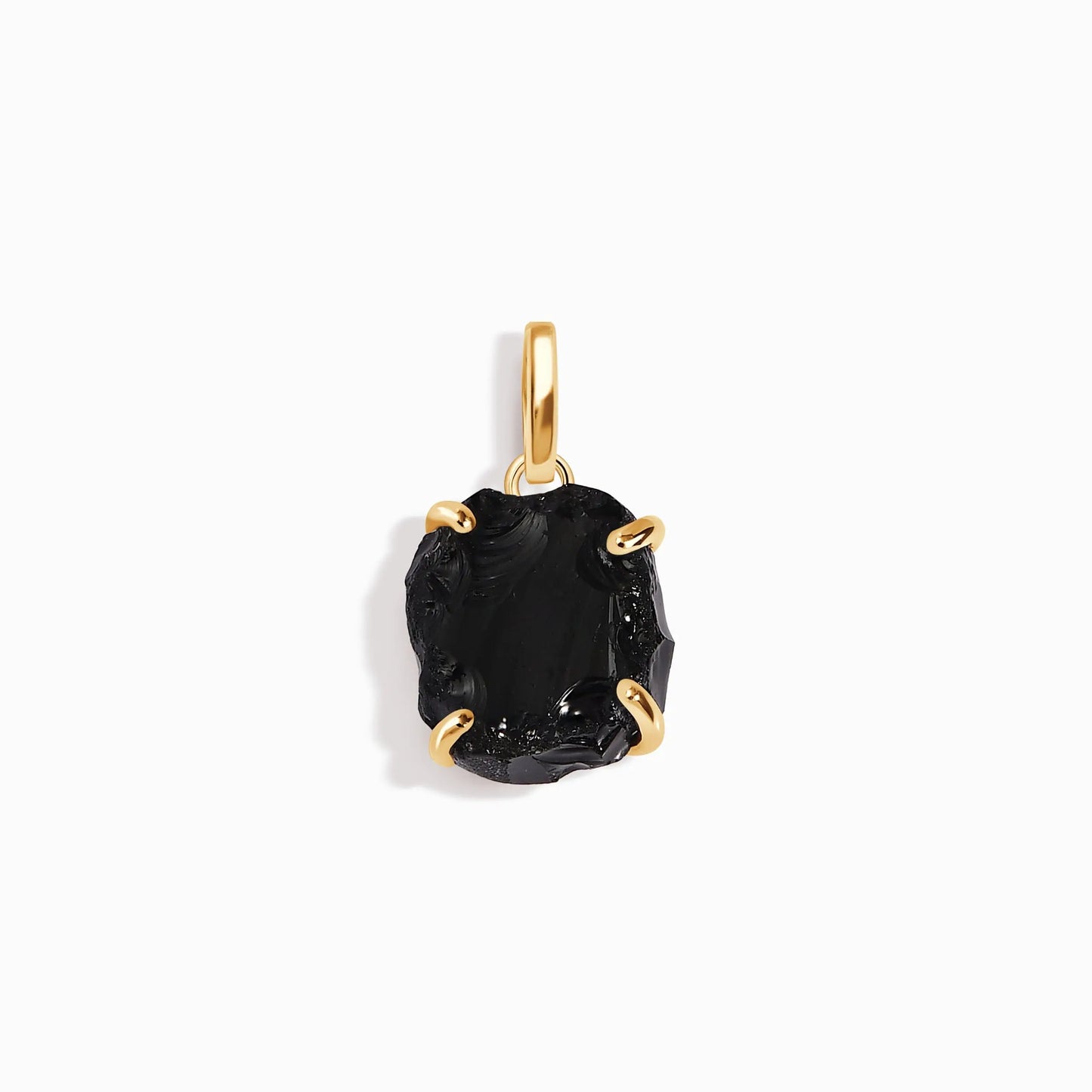 Raw Crystal Charm - Black Obsidian Moon Magic