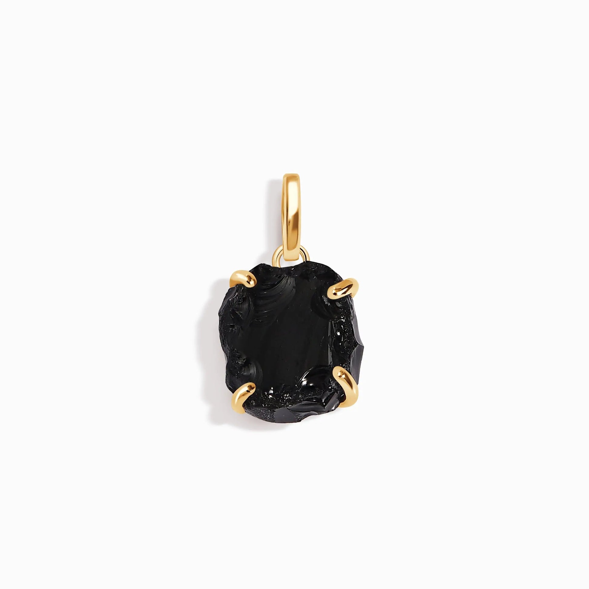 Raw Crystal Charm - Black Obsidian Moon Magic