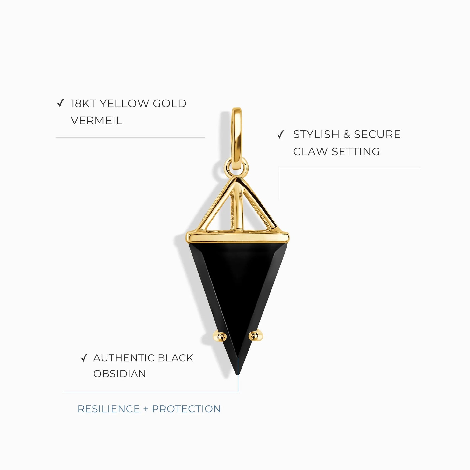 Black Obsidian Charm - Heroine Moon Magic