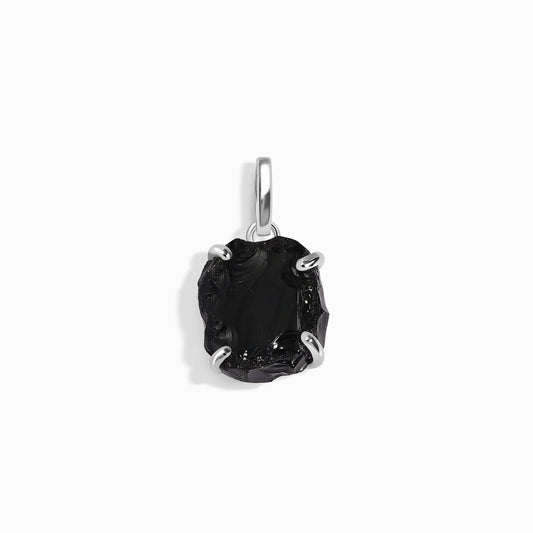 Raw Crystal Charm - Black Obsidian Moon Magic