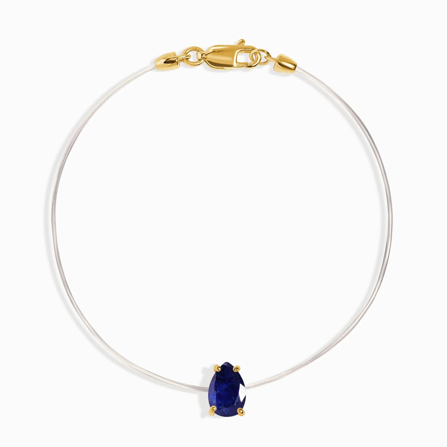 Blue Sapphire Bracelet Floating Sway - September Birthstone Moon Magic