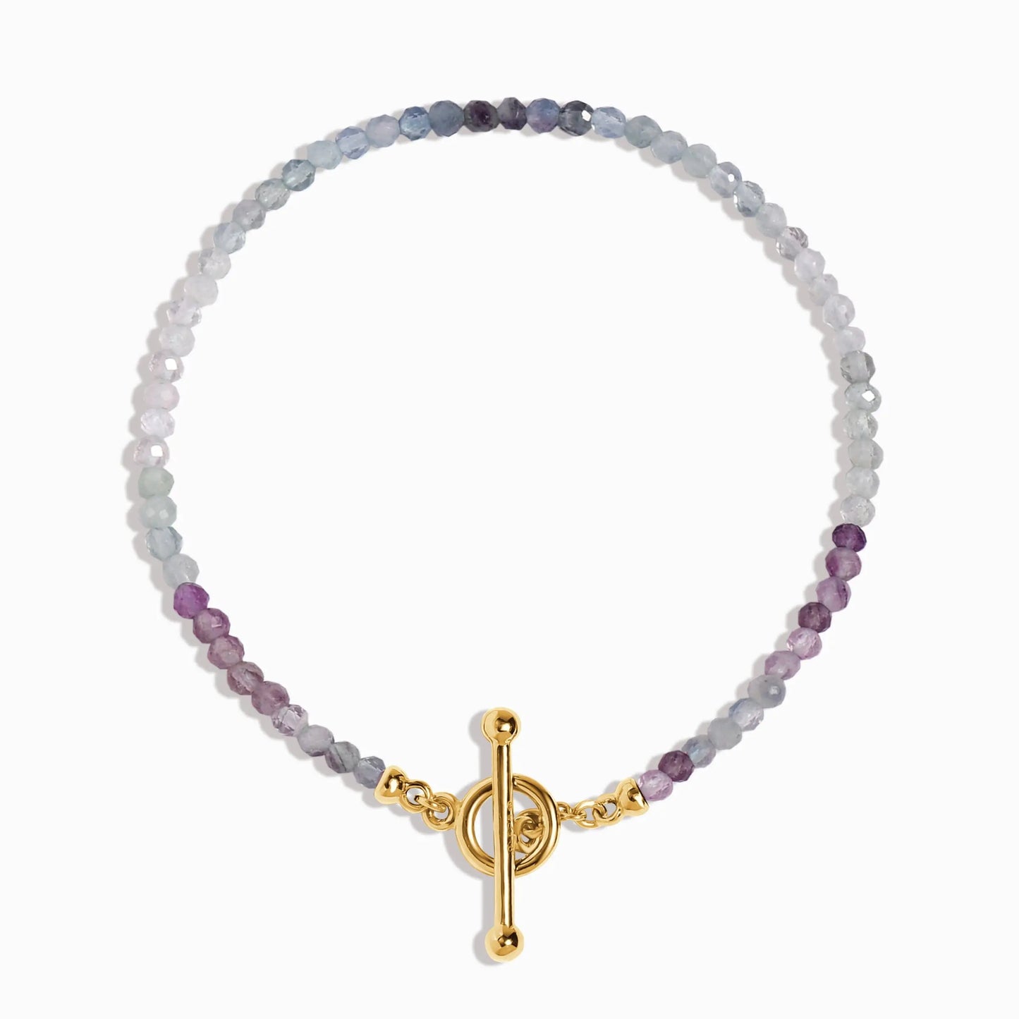 Fluorite T-Lock Beads Bracelet - Raise Your Vibrations Moon Magic