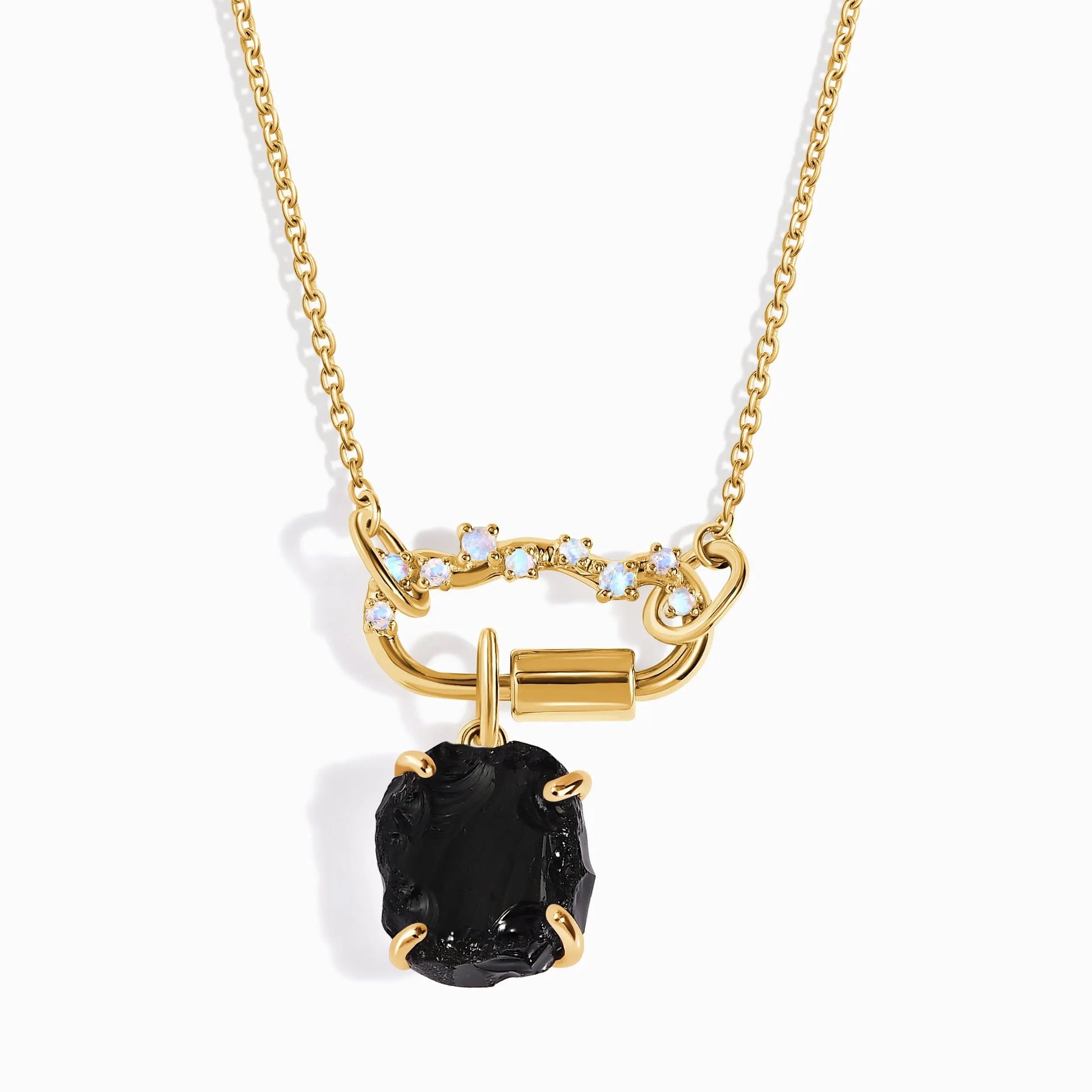 Black Obsidian Celestial Unity Necklace Moon Magic