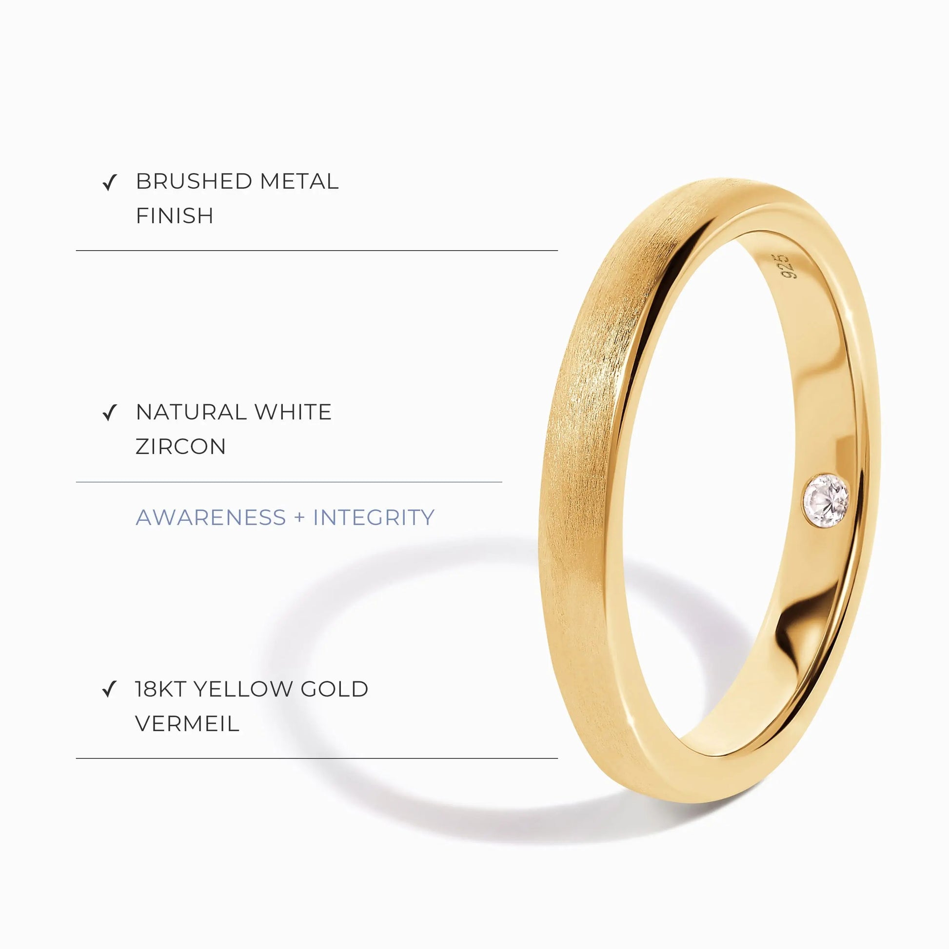 White Zircon Unisex Ring - Unexpected Moon Magic