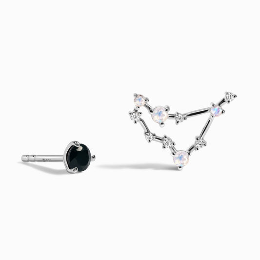 Zodiac Birthstone Studs - Capricorn Black Onyx Moon Magic