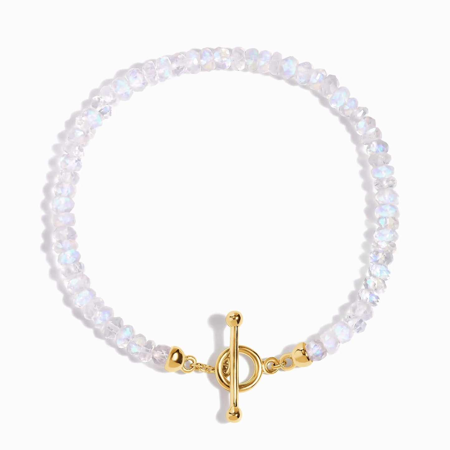 Rainbow Moonstone T-Lock Beads Bracelet - Raise Your Vibrations Moon Magic