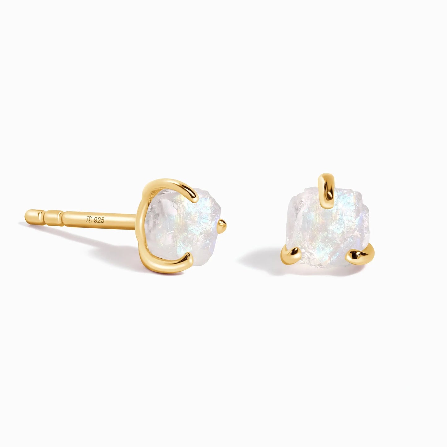 Raw Moonstone Earrings - Unique Moon Magic