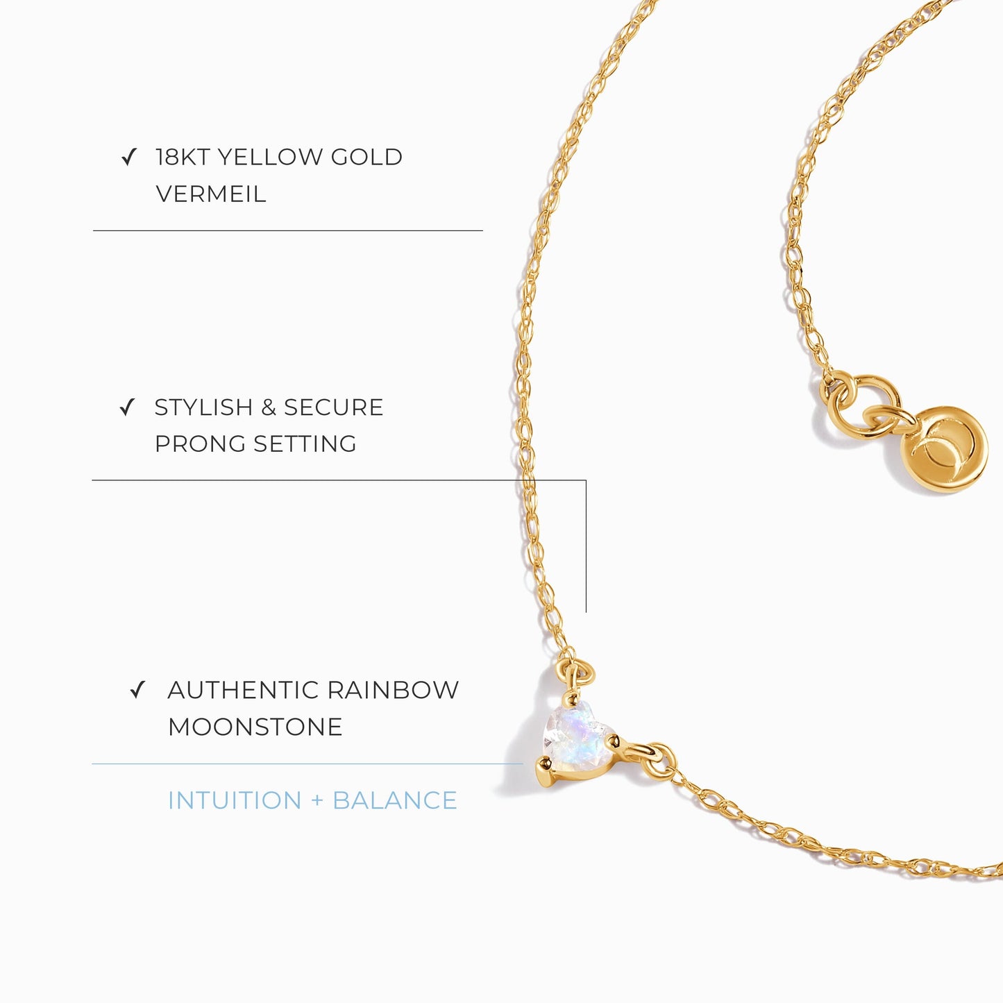 Kids Moonstone Necklace - Love Moon Magic