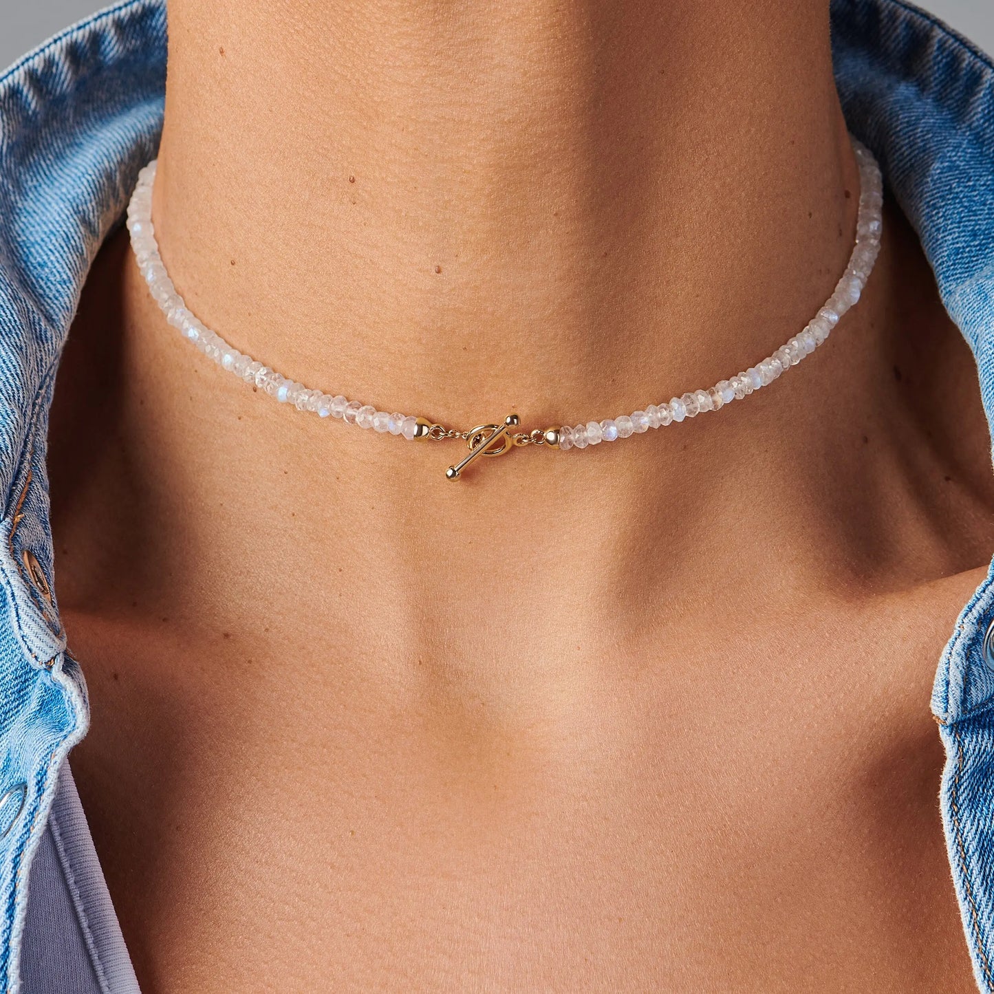 Rainbow Moonstone T-Lock Beads Necklace - Raise Your Vibrations Moon Magic