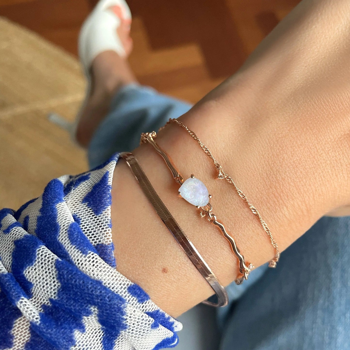 Moonstone Bracelet Stack - Flow Moon Magic