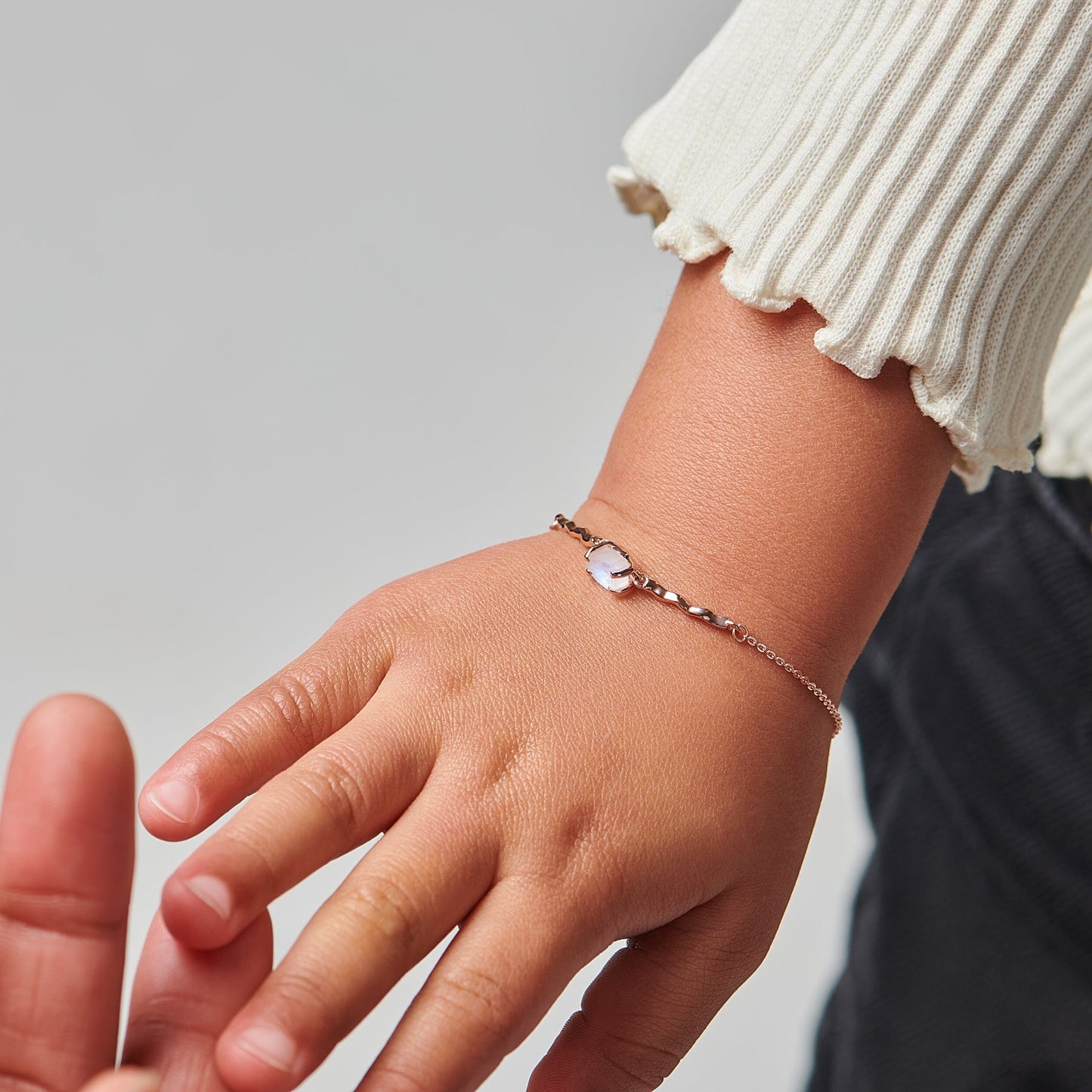 Raw Moonstone Kids Bracelet - Petite Flow Moon Magic