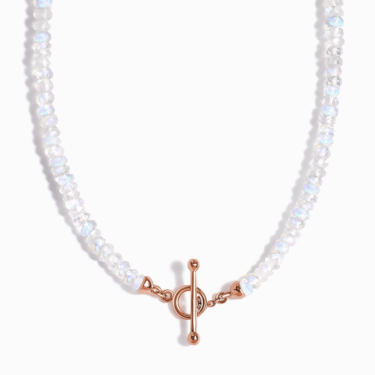 Rainbow Moonstone T-Lock Beads Necklace - Raise Your Vibrations Moon Magic