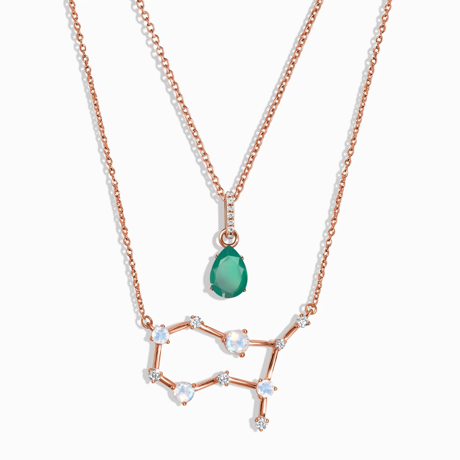 Gemini Zodiac Constellation & Green Onyx Sway Moon Magic