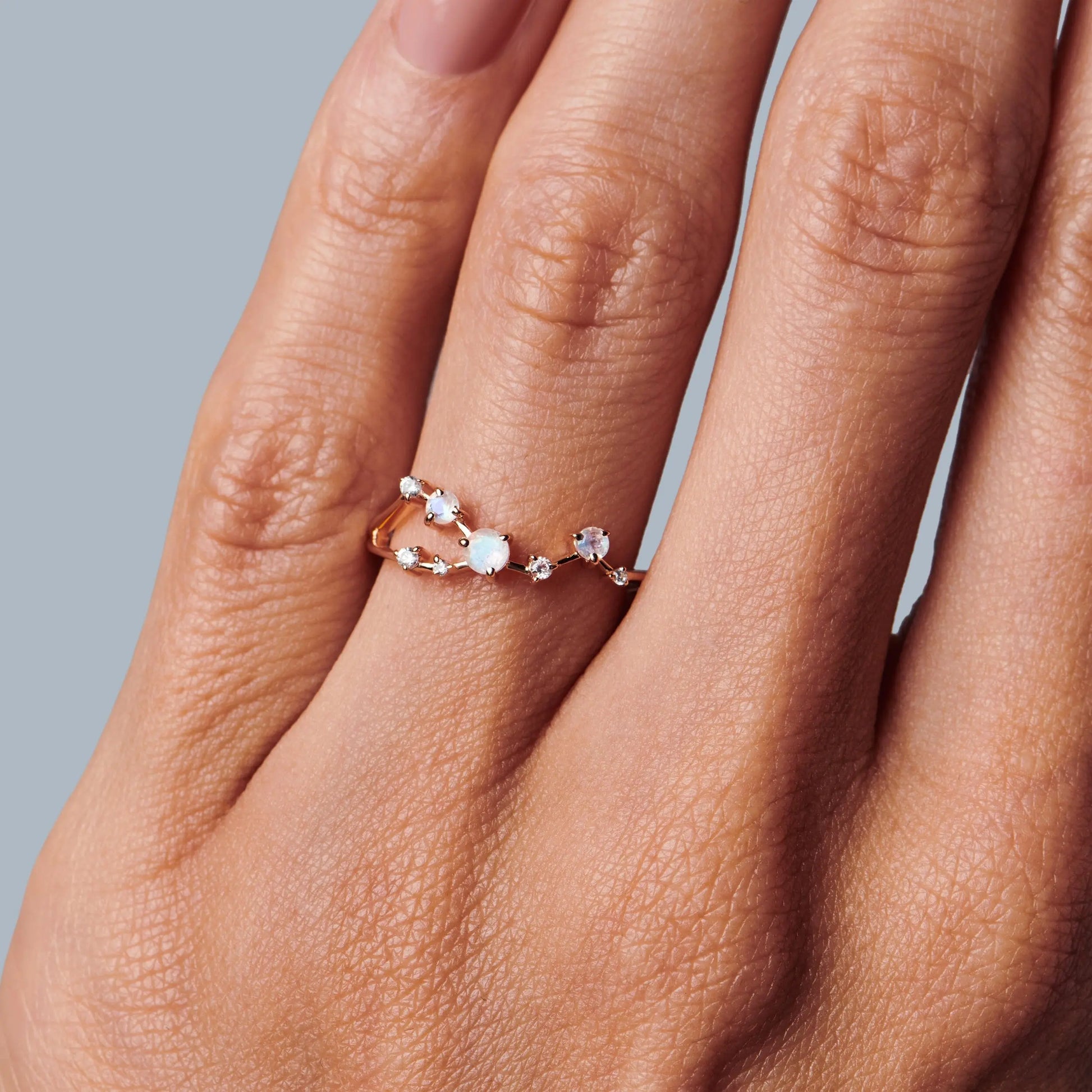 Moonstone Ring - Taurus Zodiac Constellation Moon Magic