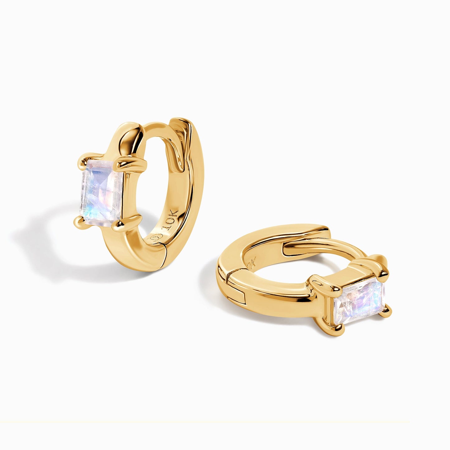 Kids Moonstone Hoops - Rainbow Moon Magic