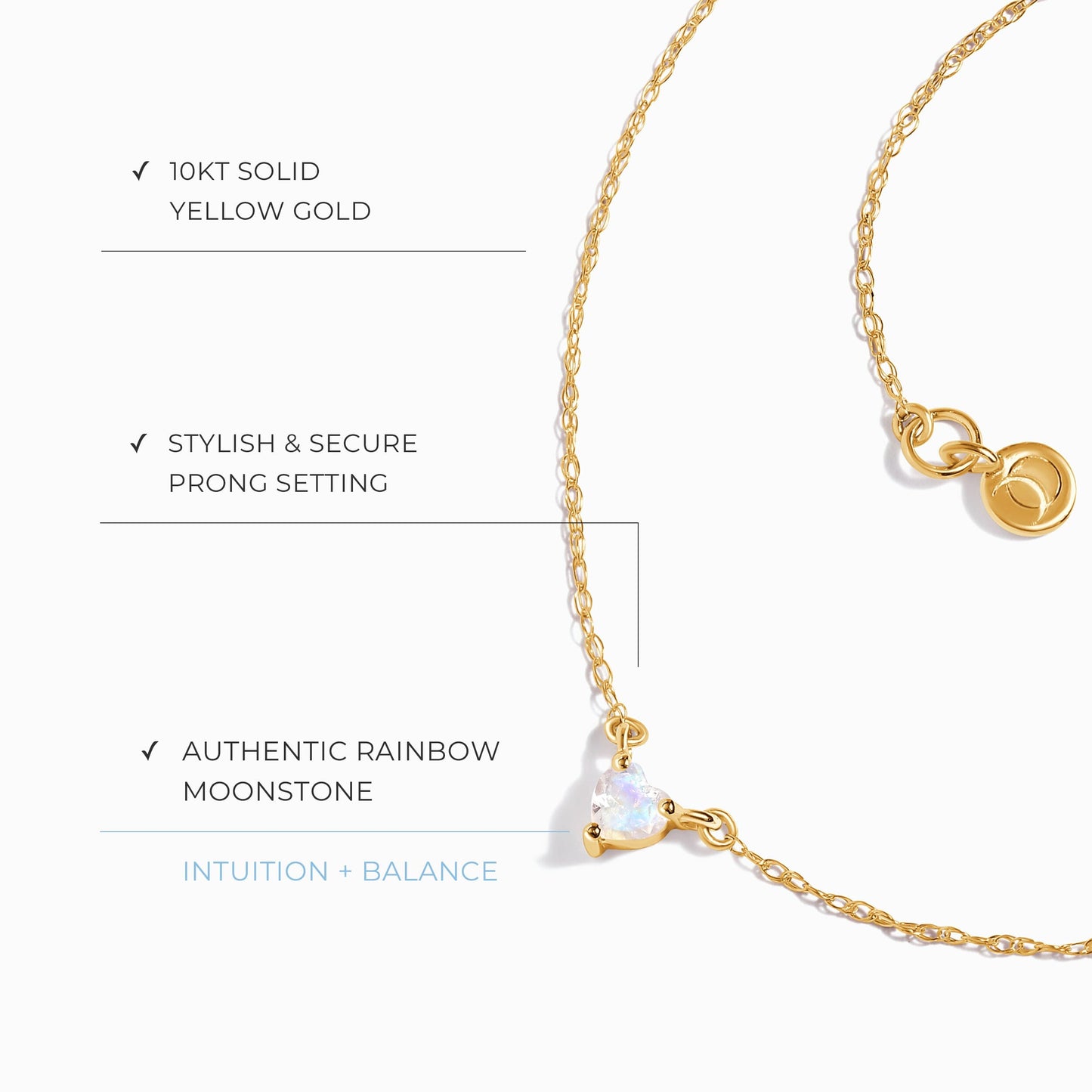 Kids Moonstone Necklace - Love Moon Magic