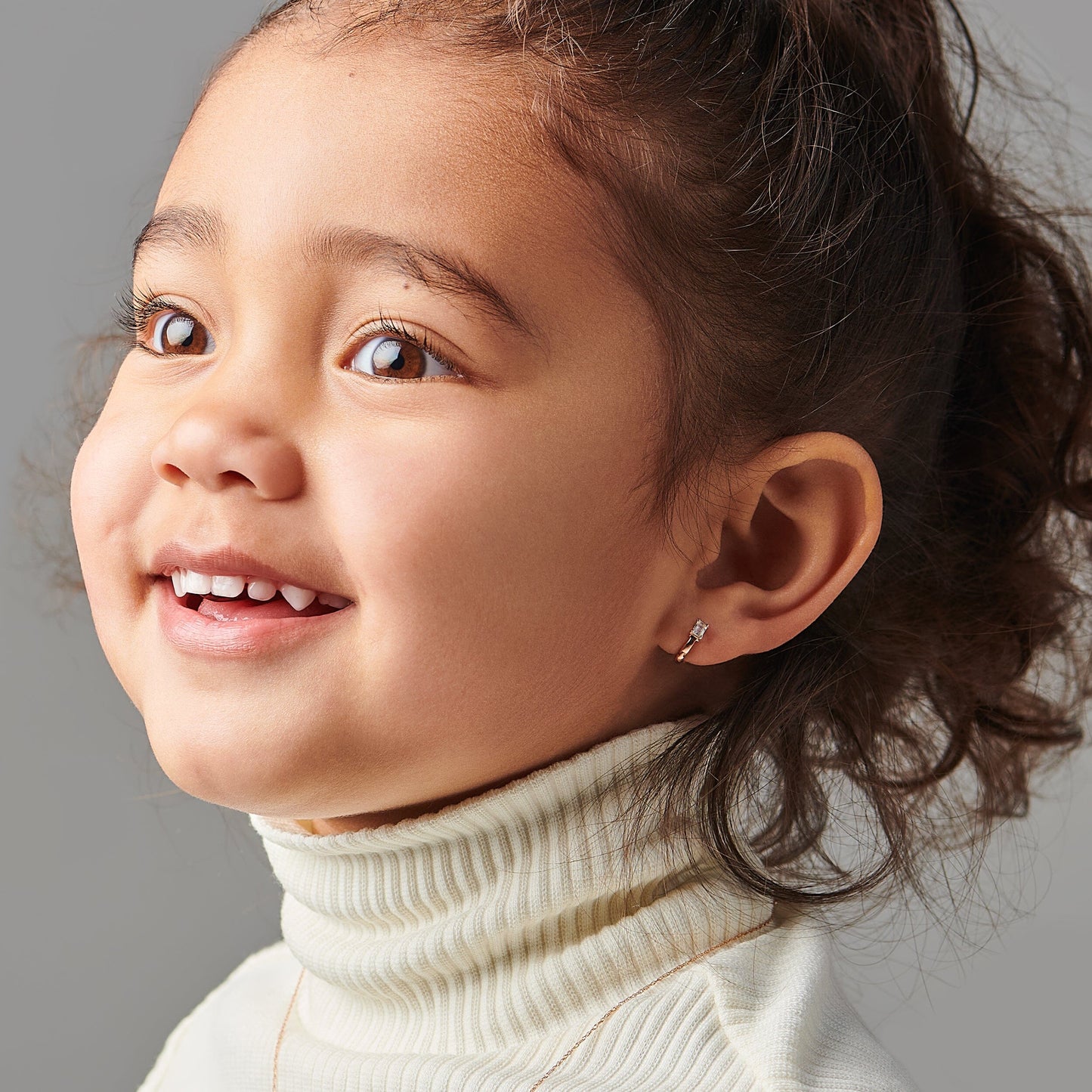 Kids Moonstone Hoops - Rainbow Moon Magic
