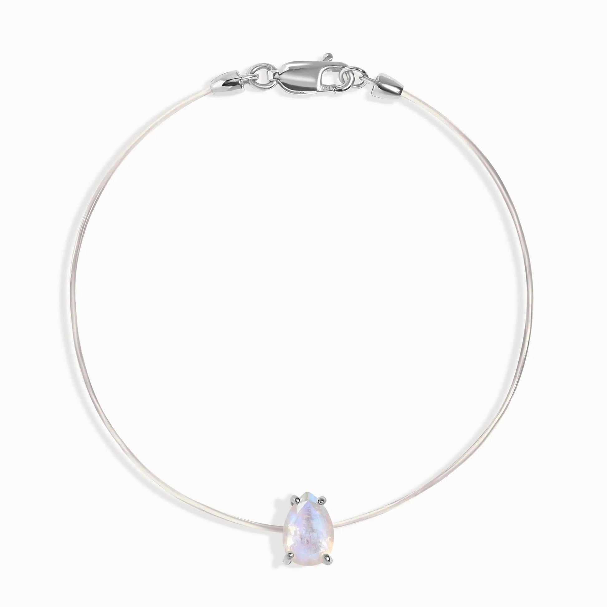 Moonstone Bracelet Floating Sway - June Birthstone Moon Magic
