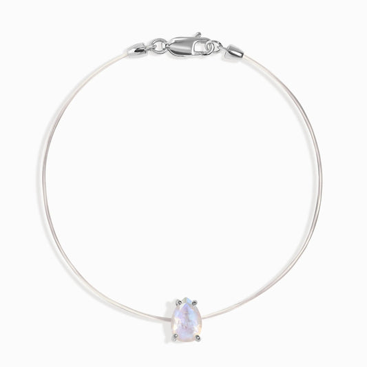 Moonstone Bracelet Floating Sway - June Birthstone Moon Magic