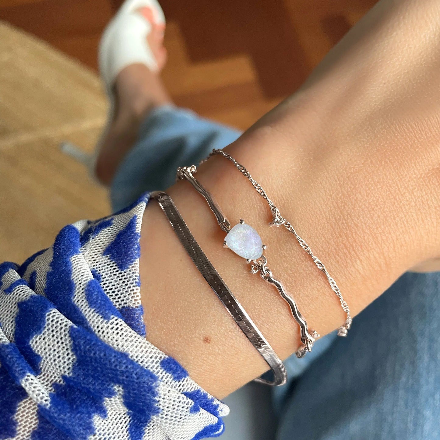 Moonstone Bracelet Stack - Flow Moon Magic