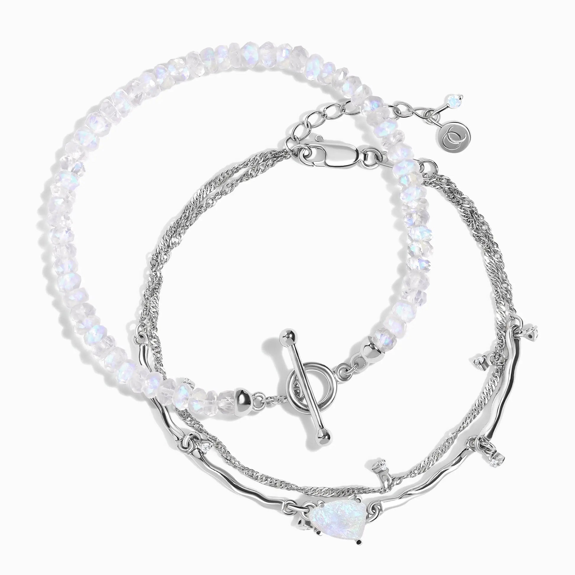 Moonstone Bracelet Stack - Energy Flow Moon Magic