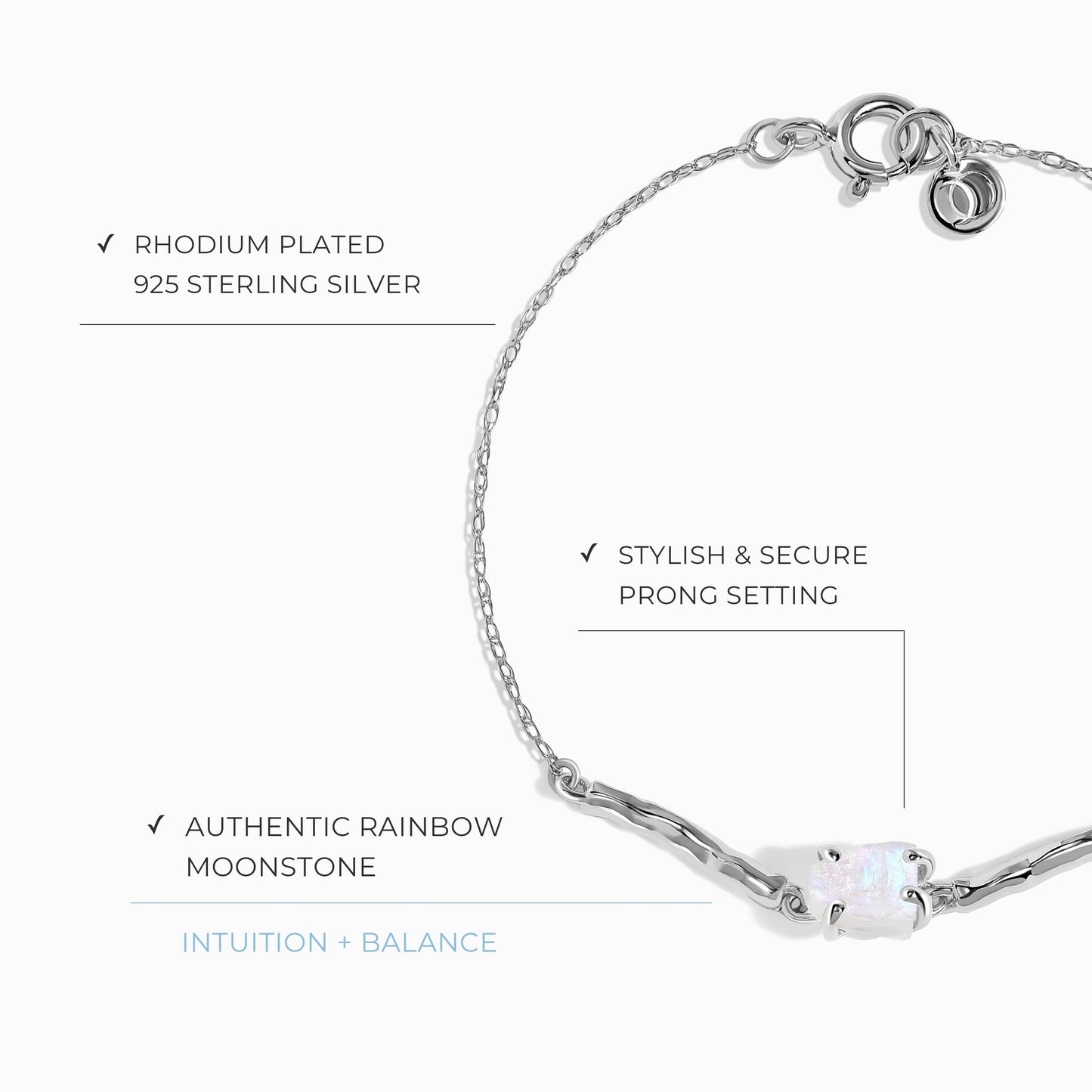 Raw Moonstone Kids Bracelet - Petite Flow Moon Magic