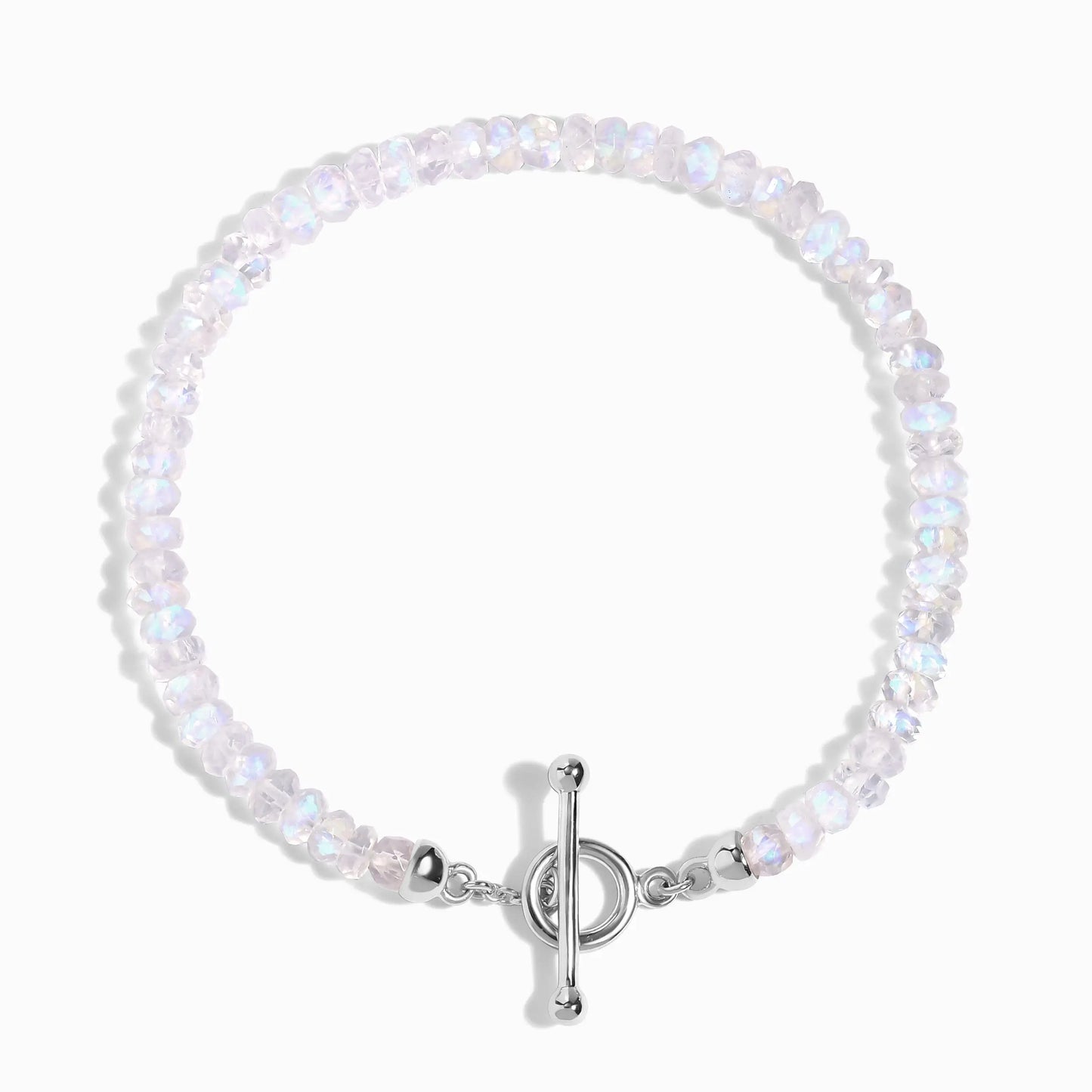 Rainbow Moonstone T-Lock Beads Bracelet - Raise Your Vibrations Moon Magic