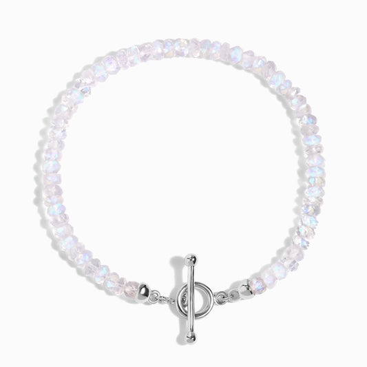Rainbow Moonstone T-Lock Beads Bracelet - Raise Your Vibrations Moon Magic