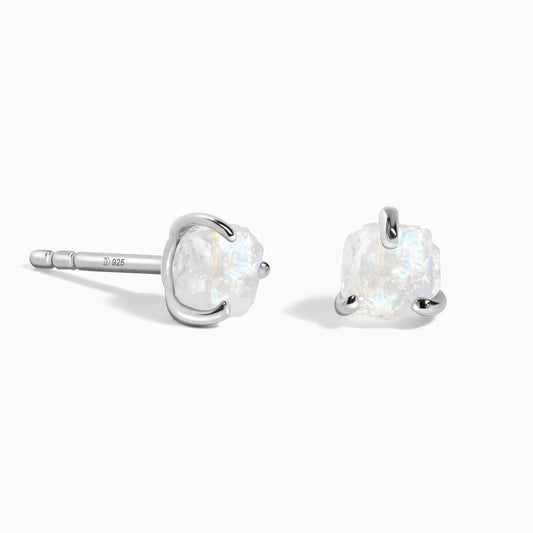 Raw Moonstone Earrings - Unique Moon Magic