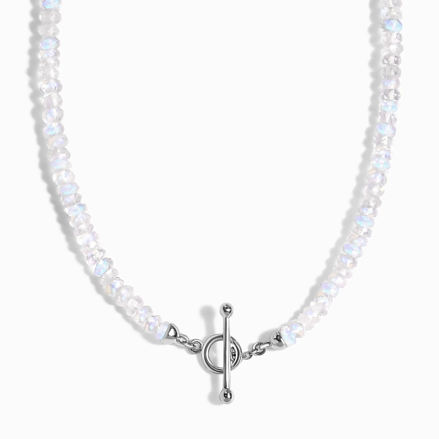 Rainbow Moonstone T-Lock Beads Necklace - Raise Your Vibrations Moon Magic