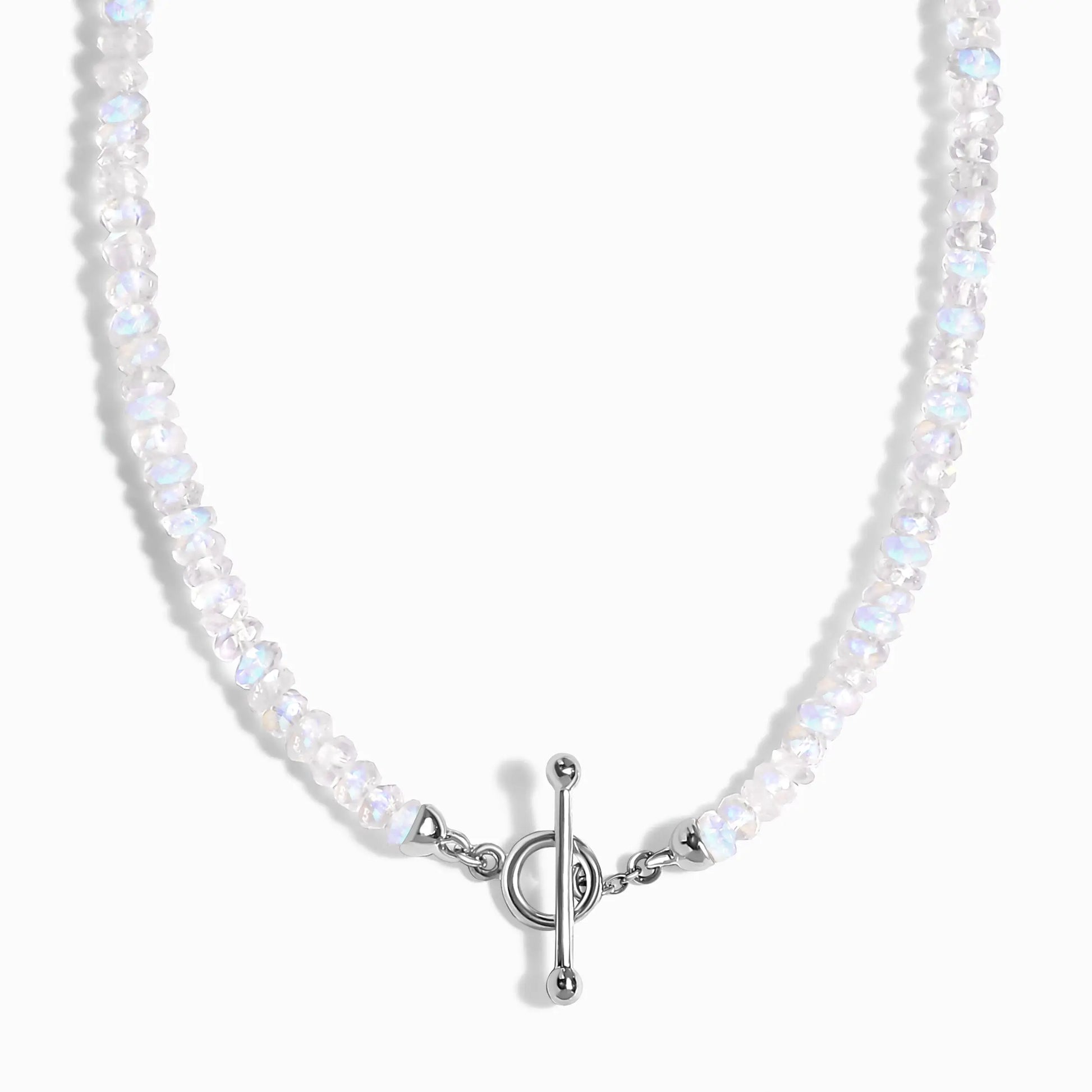 Rainbow Moonstone T-Lock Beads Necklace - Raise Your Vibrations Moon Magic