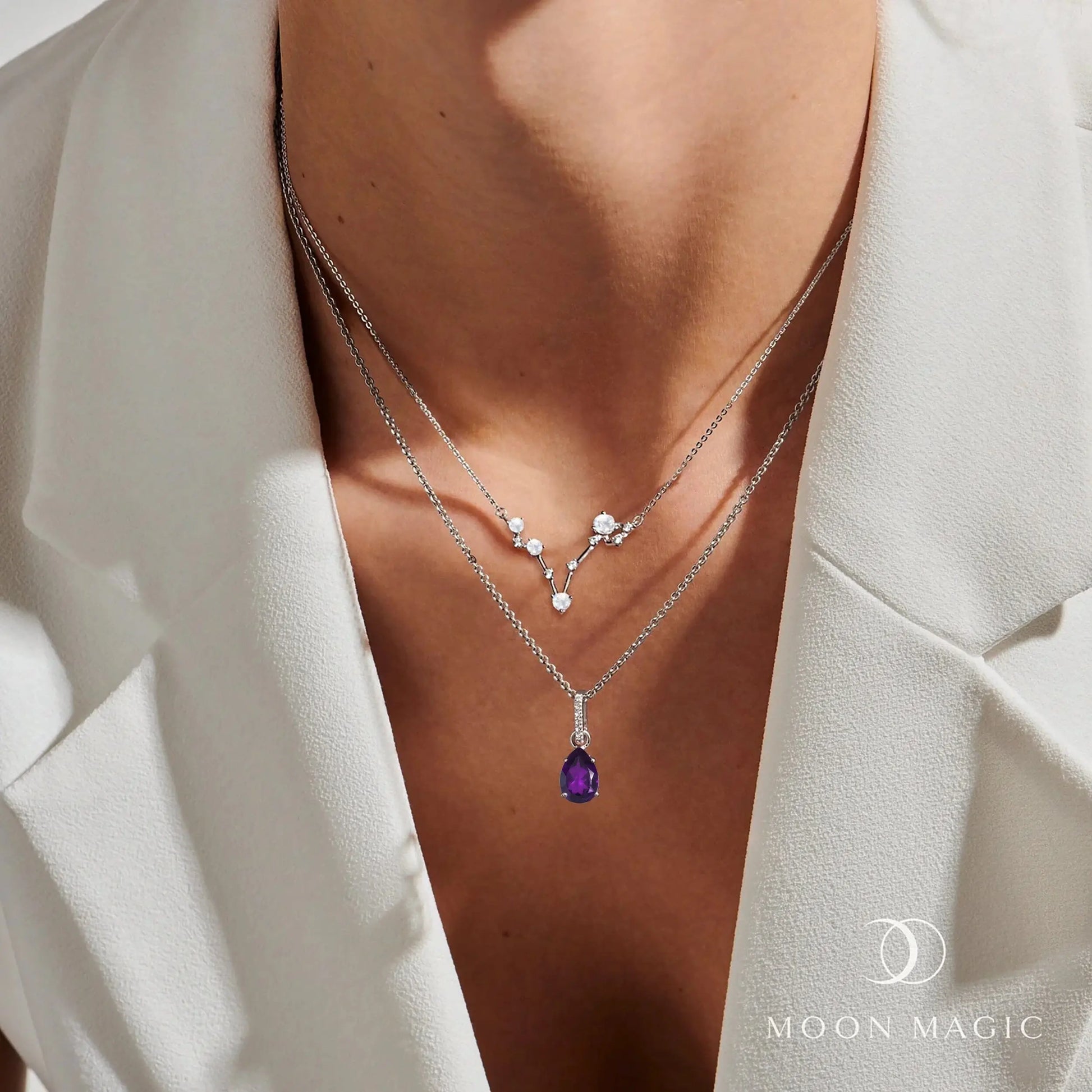 Pisces Zodiac Constellation & Amethyst Sway Moon Magic