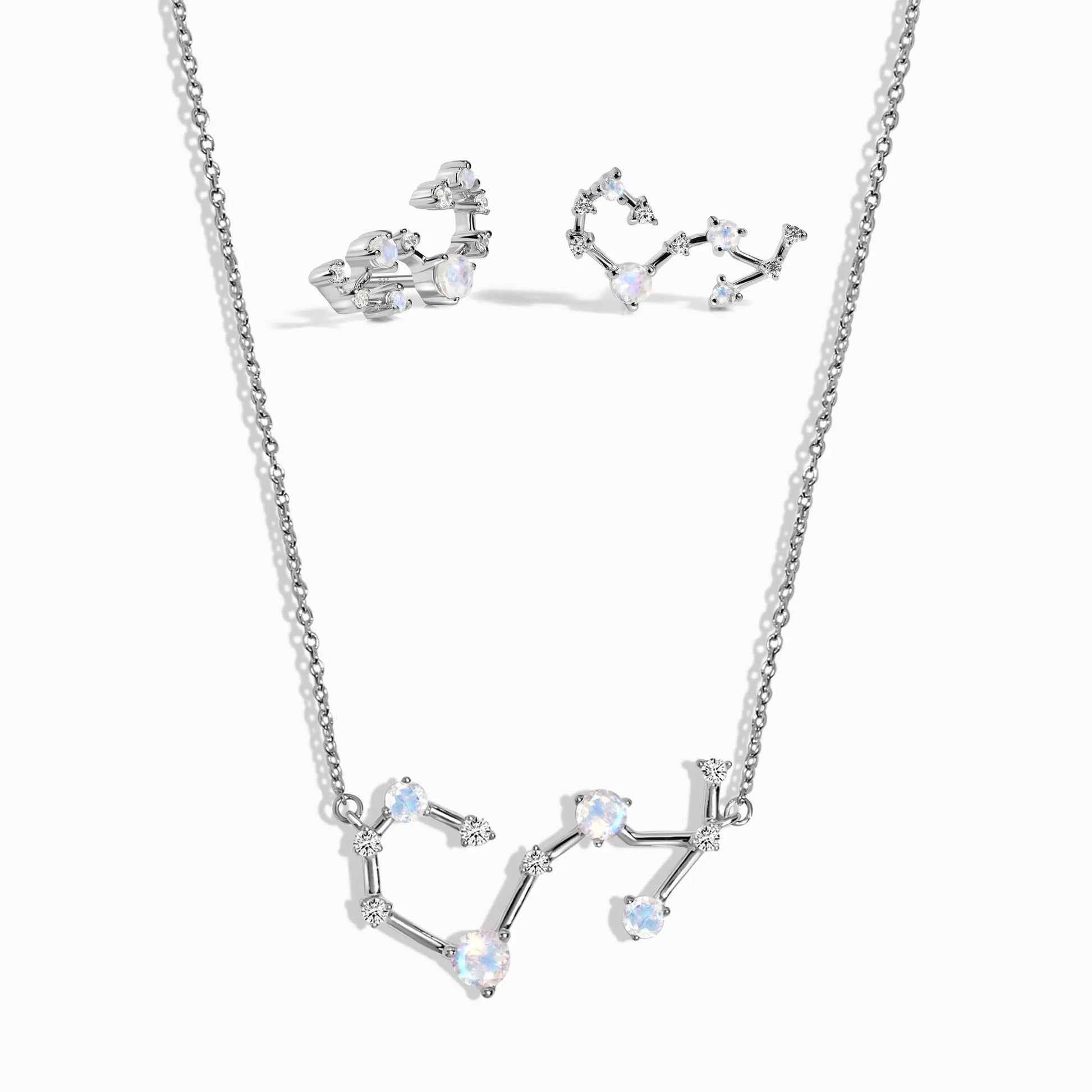 Scorpio Zodiac Constellation Necklace & Earrings Moon Magic
