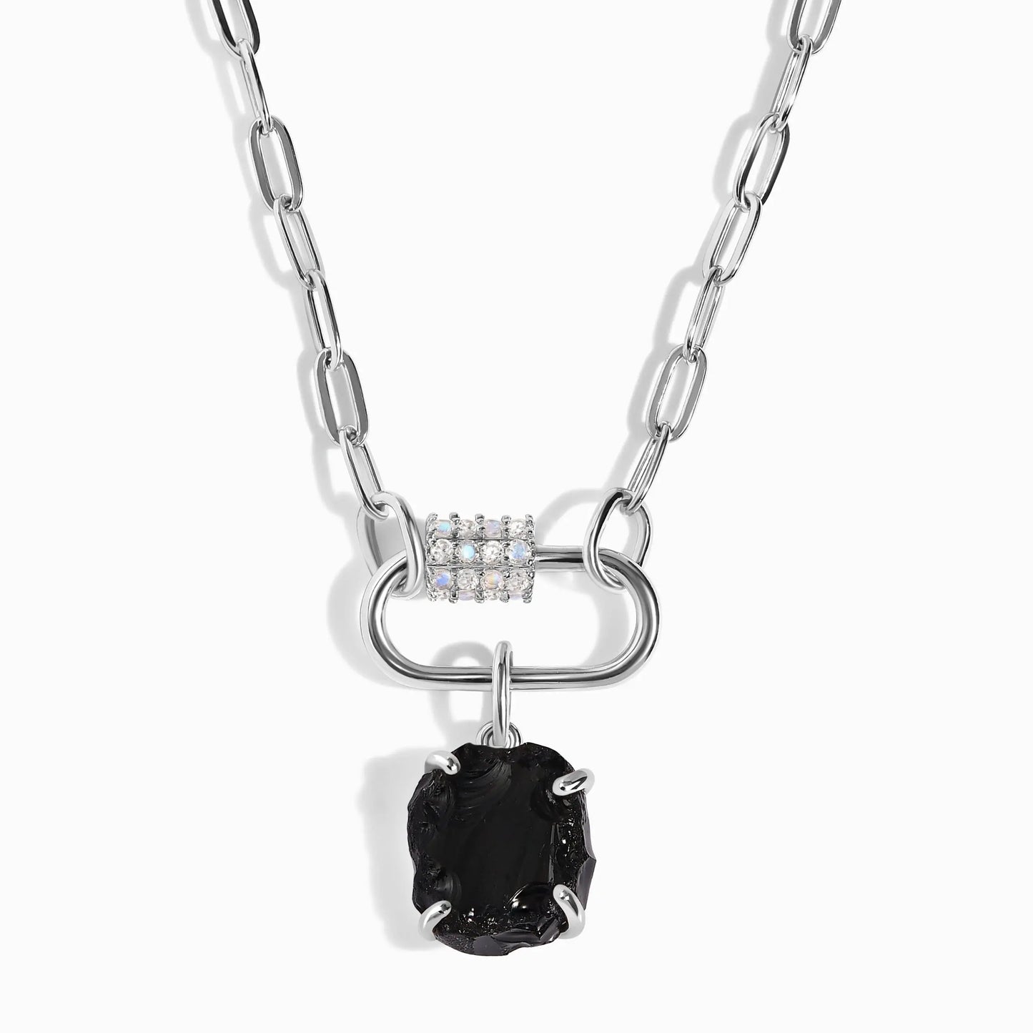 Black Obsidian Sacred Harmony Necklace Moon Magic