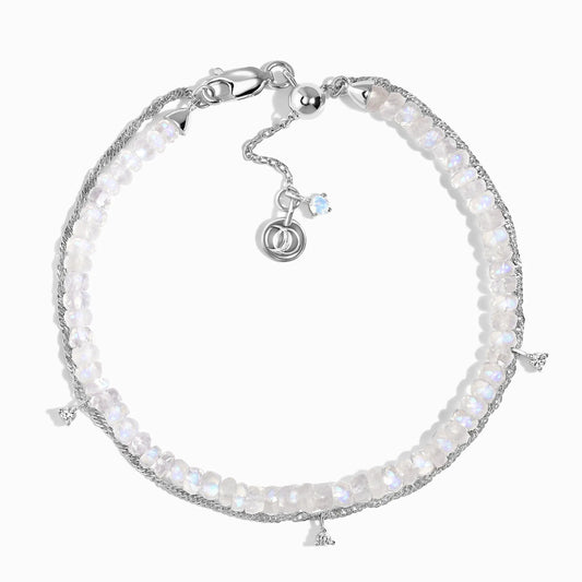 Moonstone Bracelet - Layered Bead Bracelet Moon Magic