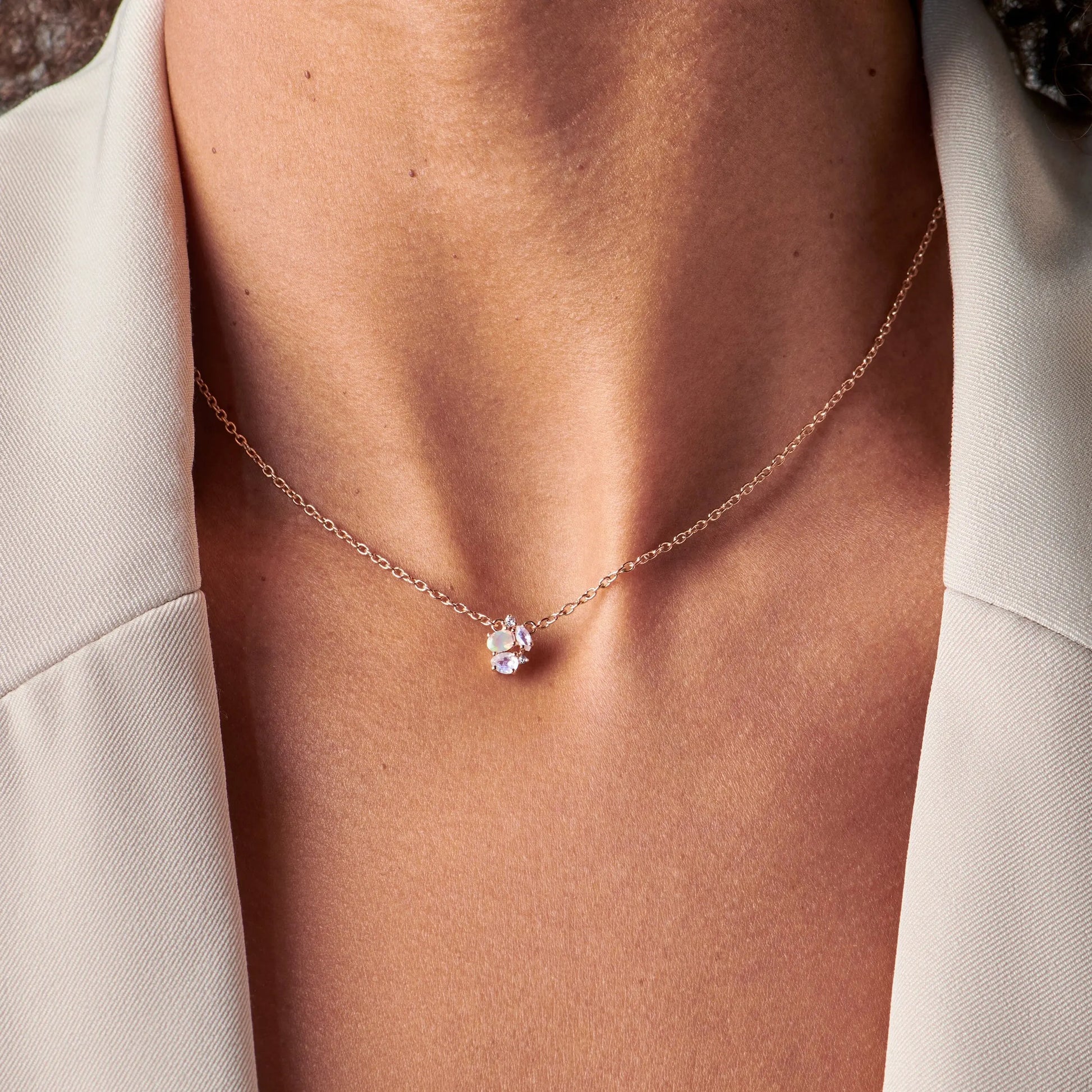 Opal Moonstone Necklace - Orion Moon Magic