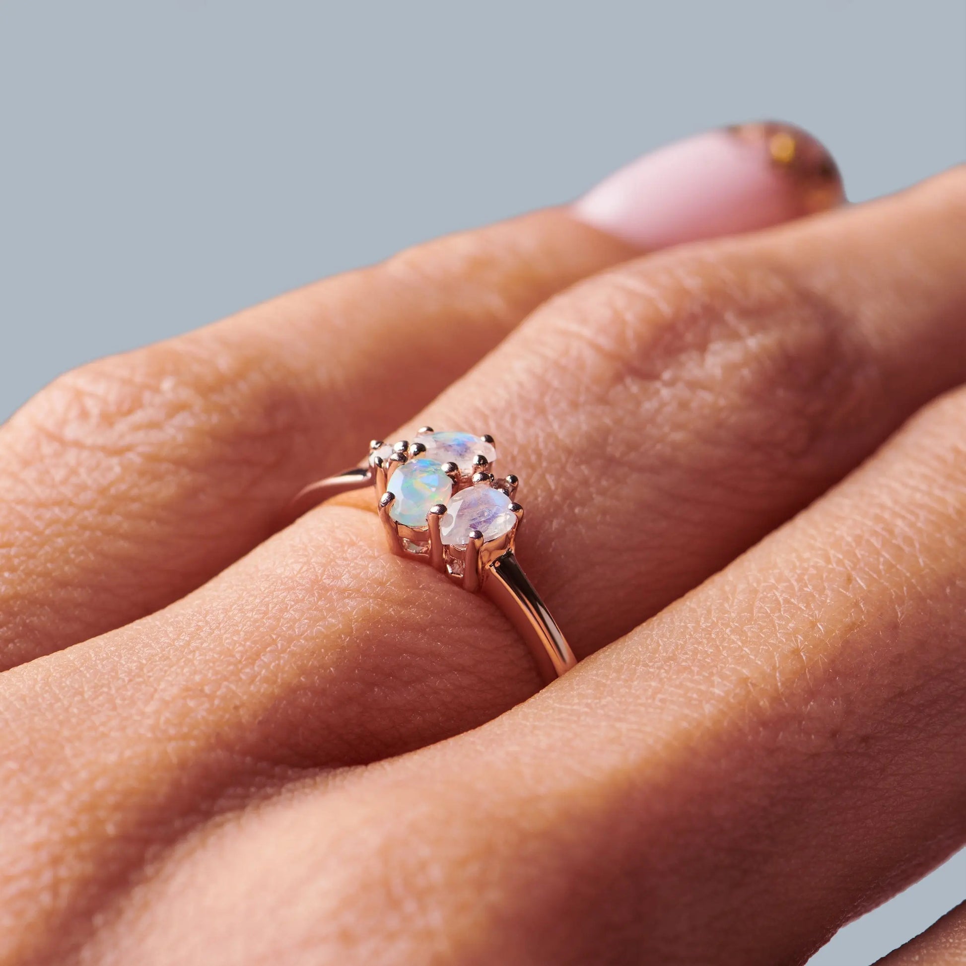 Opal Moonstone Ring - Orion Moon Magic