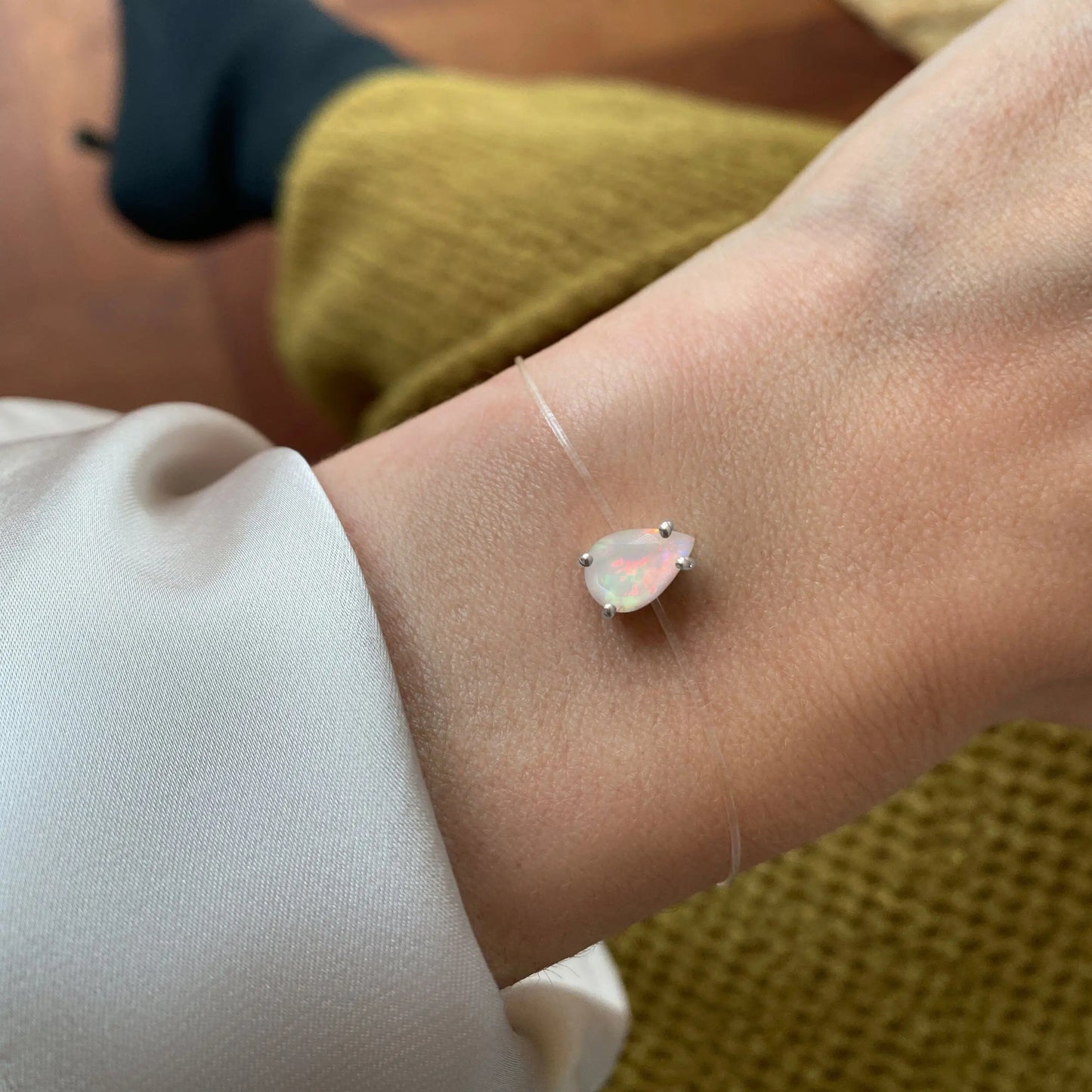 Opal Bracelet Floating Sway - October Birthstone Moon Magic